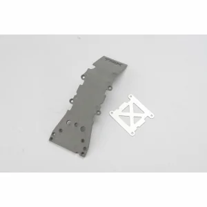 Traxxas Skidplate front plastic (grey)/ stainless steel plate