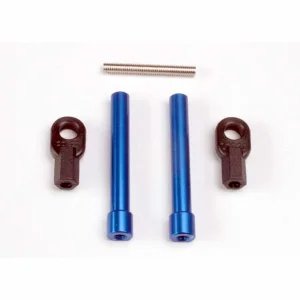 Traxxas Bellcrank posts Aluminium (2)/ steering link threaded rod (3x25mm)/ long rod ends (2)