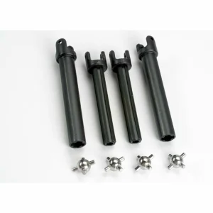 Traxxas Half shafts long (heavy duty) (external-splined (2) internal-splined (2)/ metal U-joints (4)