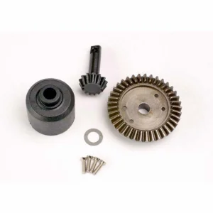 Traxxas Ring gear 37-T/ 13-T pinion/ diff carrier/6x10x0.5mm PTFE-coated washer (1)/ 2x8mm countersunk machine screws (4)