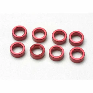 Traxxas Spacer pushrod (Aluminium red) (use with 5318 or 5318X pushrod and 5358 progressive 2 rockers) (8)