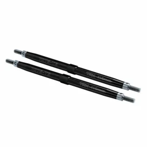 Traxxas 7075-T6 black-anodized Aluminium TUBES toe links stronger than titanium (112mm front) (2)/ rod ends (4)/ Aluminium wrench (1) (For MAXX models w/sealed pivot ball suspension 3.8 wheels)