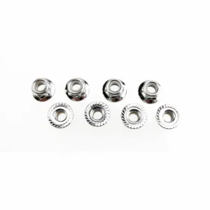 Traxxas M5 Nuts - Flanged Nylon Locking Steel Serrated (8)