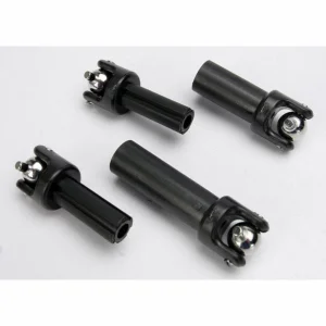 Traxxas Half shafts center (front and rear) (external-splined (2)/ internal-splined (2)/ metal U-joints (4)