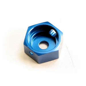 Traxxas Brake adapter hex Aluminium (blue) (for T-MAXX steel constant-velocity center driveshafts)