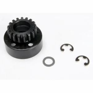 Traxxas Clutch bell (17-tooth)/5x8x0.5mm fiber washer (2)/ 5mm e-clip (requires 5x11x4mm ball bearings part 4611) (1.0 metric pitch)