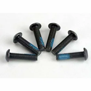 Traxxas Screws 3x12mm button-head machine (6) (starter attachment screws with Threadlock)