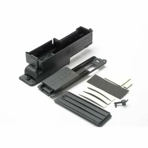 Traxxas Electronics box right/ box cover/ charge jack plug (rubber)/ foam padding and adhesive