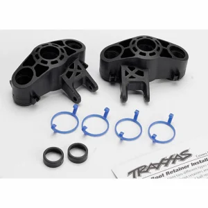 Traxxas Axle carriers left right (1 each) (use with larger 6x13mm ball bearings)/ bearing adapters (for 6x12mm ball bearings) (2)/ dust boot retainers (4)