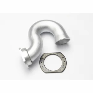 Traxxas Header exhaust (tubular Aluminium silver-anodized)/ spring mount (TRX 2.5 2.5R 3.3)