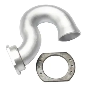 Traxxas Header exhaust (tubular Aluminium silver-anodized)/ spring mount (TRX 2.5 2.5R 3.3)