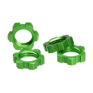 Traxxas Wheel nuts splined 17mm (green-anodized) (4)