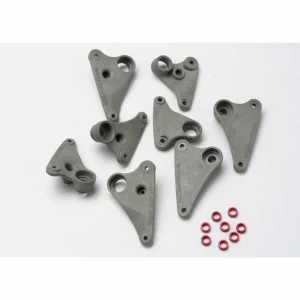 Traxxas Rocker arm set progressive-2 (90-T)/ spacers (red Aluminium) (8)