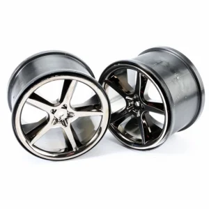 Traxxas Gemini 3.8 Wheels (black chrome) (2)
