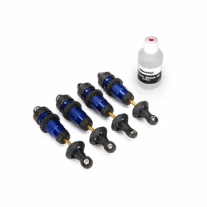 Traxxas Blue-anodized Aluminium GTR Shocks (fully assembled w/o springs) (4)