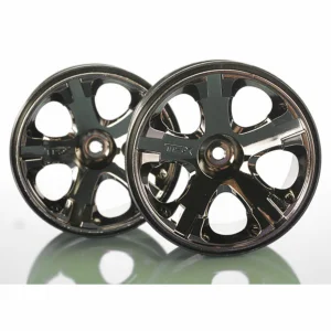 Traxxas All-Star 2.8 Wheels (black chrome) (nitro rear/ electric front) (2) ** CLEARANCE **