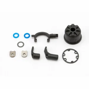 Traxxas Carrier differential (heavy duty)/ differential fork/ linkage arms (front rear)/x-ring gaskets (2)/ ring gear gasket/ bushings (2)/ 6.5x10x0.5 TW