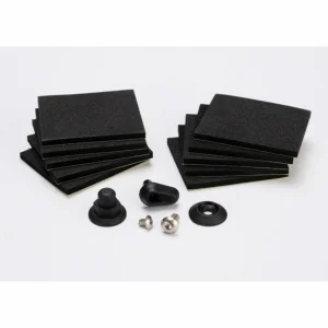 Traxxas Hatch post/hull water outlet/foam pads (10)/ washer (1)/ 4x8mm BCS stainless steel/ 3x4mm BCS stainless steel