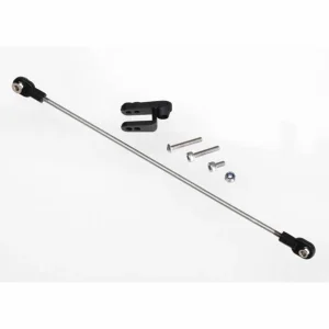 Traxxas Rudder pushrod assembled/ servo horn/ 3x18mm BCS (stainless) (1)/ 3x15mm CS (stainless) (1)/ 3x6mm CS (stainless) (1)/ NL 3.0 (1)