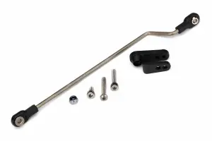 Traxxas Rudder pushrod assembled/ servo horn/ 3x18mm BCS (stainless) (1)/ 3x15mm CS (stainless) (1)/ 3x6mm CS (stainless) (1)/ NL 3.0 (1)