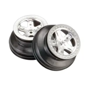 Traxxas Short Course Chrome SCT Wheels - Chrome Beadlock - 12mm Hex (2) (2WD Front)