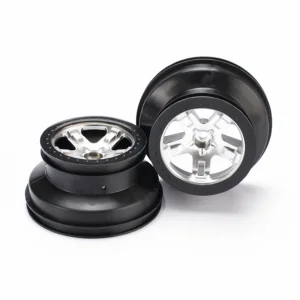 Traxxas Short Course Chrome SCT Wheels - Black Beadlock - 12mm Hex (2) (2WD Front)