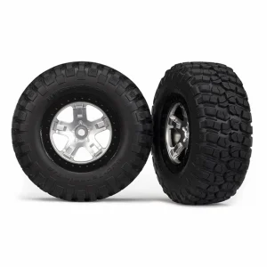 Traxxas BF Goodrich Short Course Tyres on SCT Chrome/Black Wheels - 12mm Hex (2)