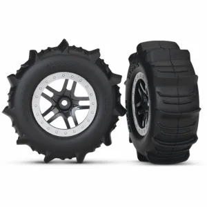 Traxxas Paddle Tyres Assembled on Short Course Wheels - 4WD Front or Rear - 2WD Rear - 1 Pair