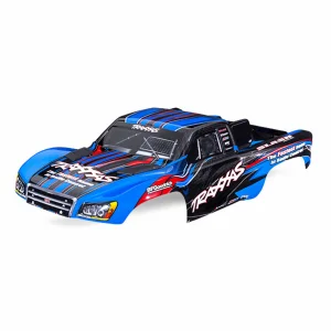 Traxxas Body, Slash 2WD (also fits Slash VXL + Slash 4X4), blue (painted, decals applied) (assembled with front + rear latches for clipless mounting)