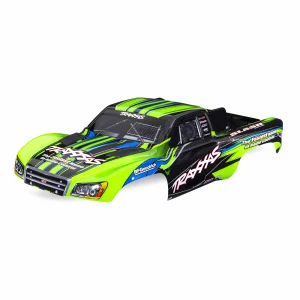 Traxxas Body, Slash 2WD (also fits Slash VXL + Slash 4X4), green (painted, decals applied) (assembled with front + rear latches for clipless mounting)