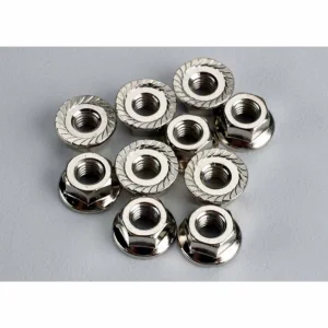 Traxxas Nuts 4mm flanged (10)