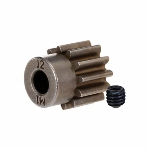 Traxxas Hardened Pinion Gear - 12T - 1 Mod Pitch - 5mm Bore (Compatible With Steel Spurs)