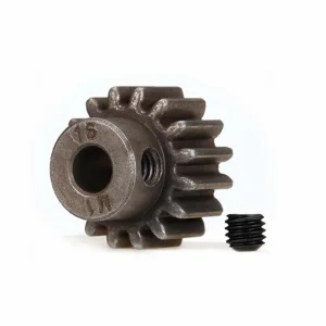 Traxxas Hardened Pinion Gear - 16T - 1 Mod Pitch - 5mm Bore (Compatible With Steel Spurs)