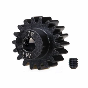 Traxxas Hardened Machined Pinion Gear - 18T - 1 Mod Pitch - 5mm Bore (Compatible With Steel Spurs)