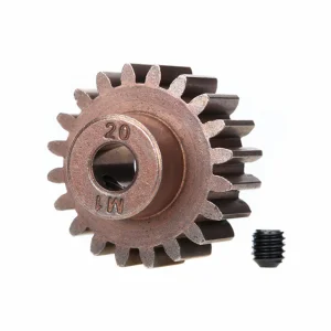 Traxxas Hardened Pinion Gear - 20T - 1 Mod Pitch - 5mm Bore (Compatible with steel spur gears)