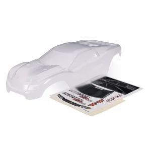 Traxxas Body, Rustler 4X4 (clear, requires painting)/ window, grille, lights decal sheet