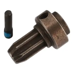 Traxxas Drive hub front hardened steel (1)/ screw pin (1)