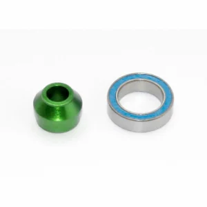 Traxxas Bearing adapter 6061-T6 Aluminium (green-anodized) (1)/ 10x15x4mm ball bearing (black rubber sealed) (1) (for slipper shaft)