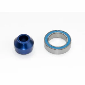 Traxxas Bearing adapter 6160-T6 Aluminium (blue-anodized) (1)/10x15x4mm ball bearing (blue rubber sealed) (1) (for slipper shaft)