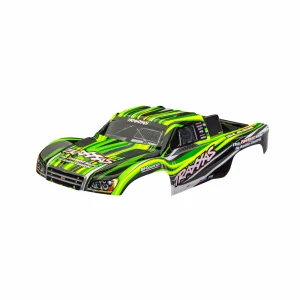 Traxxas Body, Slash 4X4 (also fits Slash VXL + Slash 2WD), green (painted, decals applied) (assembled with front + rear latches for clipless mounting)
