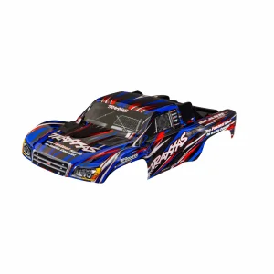 Traxxas Body, Slash 4X4 (also fits Slash VXL + Slash 2WD), blue (painted, decals applied) (assembled with front + rear latches for clipless mounting)