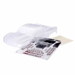 Traxxas Body, Slash 4X4, heavy duty (also fits Slash VXL + Slash 2WD) (clear, requires painting)/ window masks/ decal sheet (requires 6967 latches and 6966 latch mounts for clipless mounting)