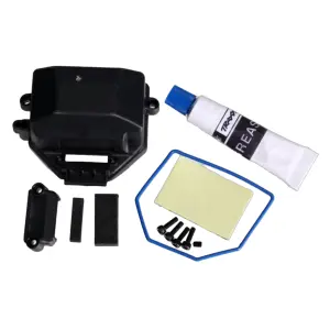 Traxxas Box receiver (sealed)/ wire cover/ foam pads upper lower/ silicone grease/ 2.5x8 CS (4)/ 3x4 GS (1)