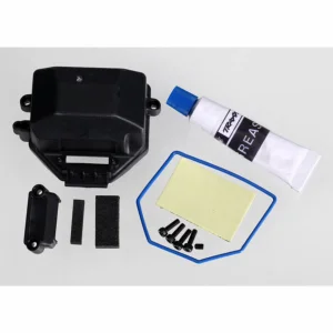 Traxxas Box receiver (sealed)/ wire cover/ foam pads upper lower/ silicone grease/ 2.5x8 CS (4)/ 3x4 GS (1)