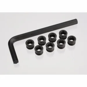 Traxxas Aluminium caps pivot ball (threaded Aluminium hard-anodized with PTFE-coating) (8)/ hex wrench 5mm