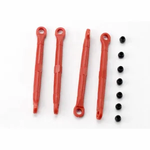 Traxxas Toe link front rear (molded composite) (red) (4)/ hollow balls (8)
