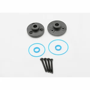 Traxxas Cover plates differential (front or rear)/ gaskets (2)/ o-rings (2)/ 2x14mm BCS (4)