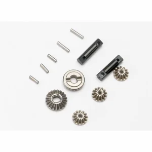 Traxxas Gear set differential (output gears (2)/ spider gears (3)/ differential output shafts (2)/ 1.5x6mm pin (3)/ 1.5x8mm pin (2)