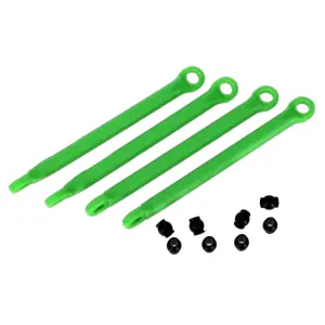 Traxxas Push rod (molded composite) (green) (4)/ hollow balls (8)