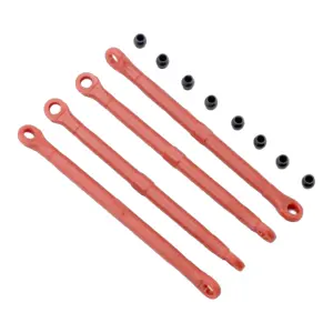 Traxxas Toe link front rear (molded composite) (red) (4)/ hollow balls (8)